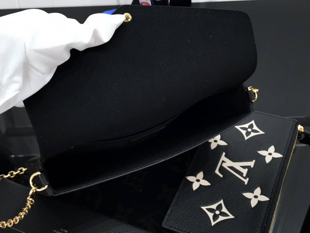 Louis Vuitton Bicolor Monogram Empreinte Replica Pochette Felice Black M69977