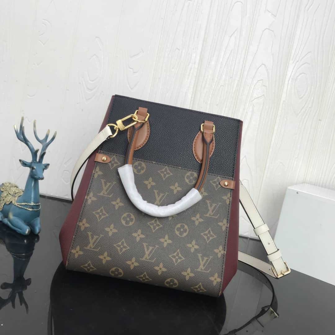 Louis Vuitton Monogram Fold MM 2way Tote Replica Black M45409