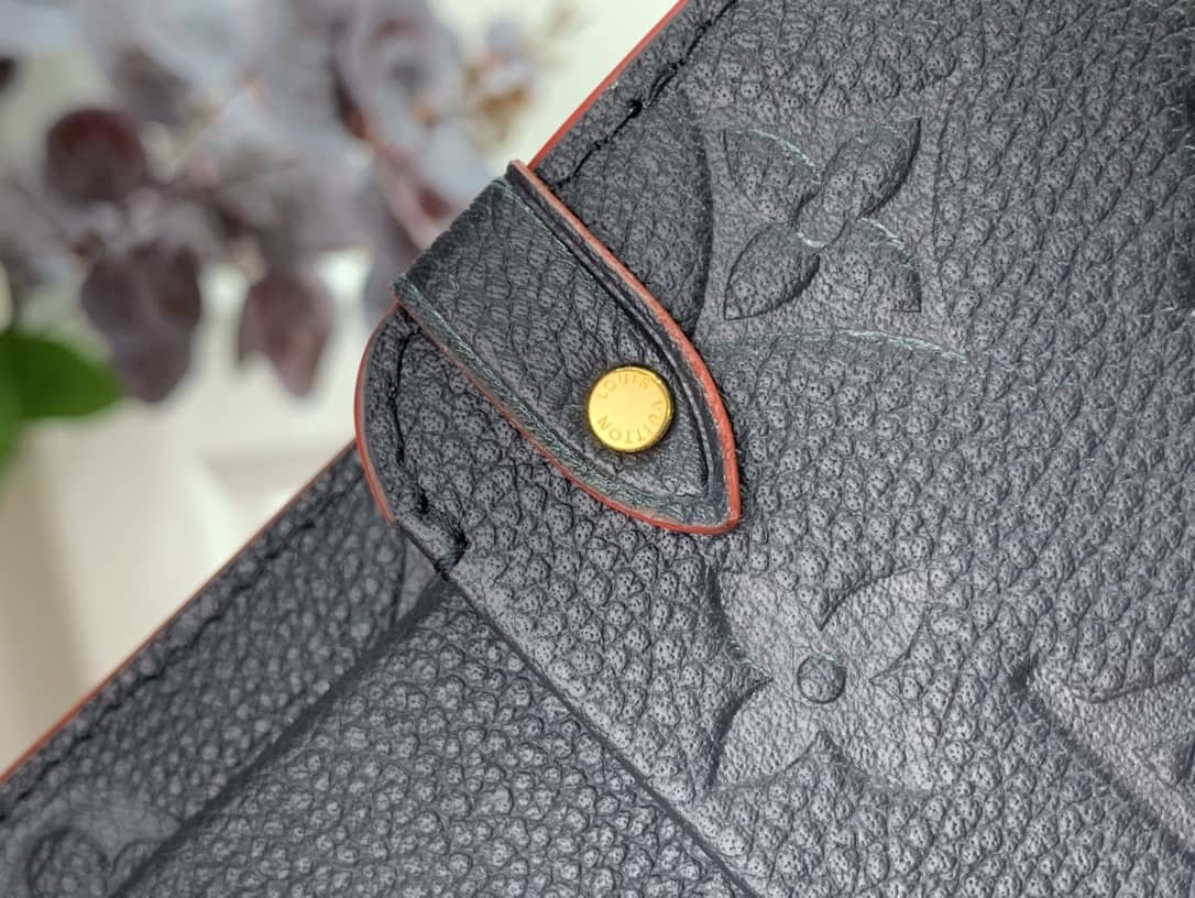 Louis Vuitton Monogram Empreinte Vavin Chain Long Wallet Replica Black M67839