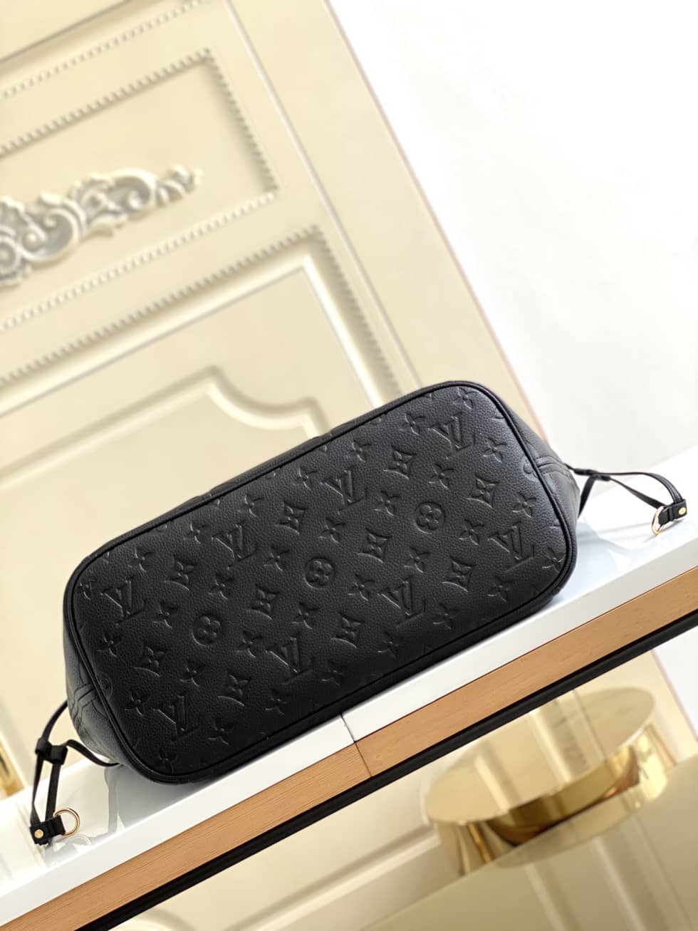 Louis Vuitton Monogram Empreinte Neverfull MM Black M45686 Replica Tote