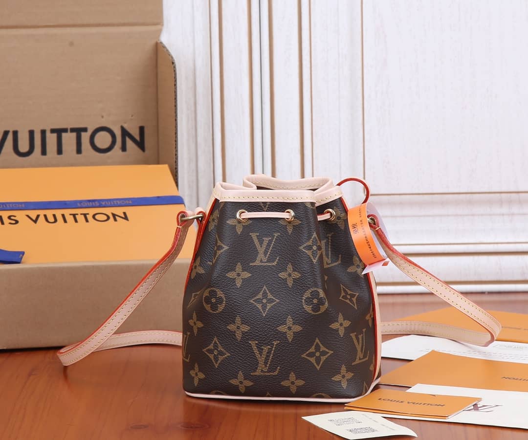 Louis Vuitton Monogram Nano Noe Drawstring Replica Shoulder Bag M41346