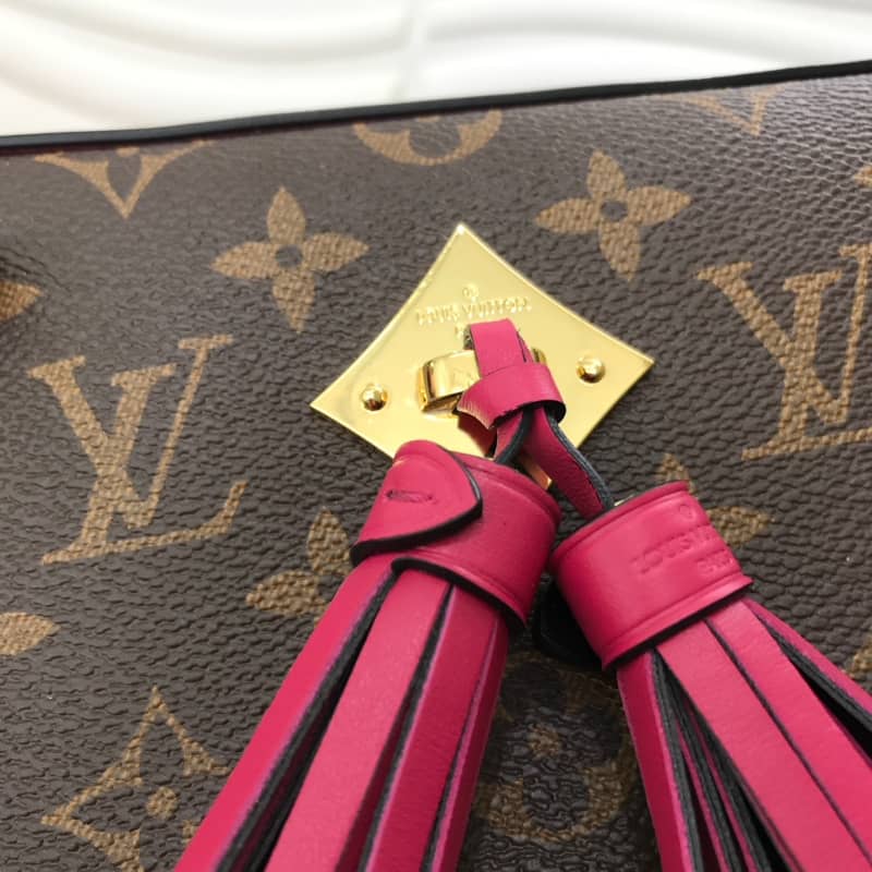 Louis Vuitton Saintonge Monogram Canvas Replica Shoulder Bag Pink Red M43557