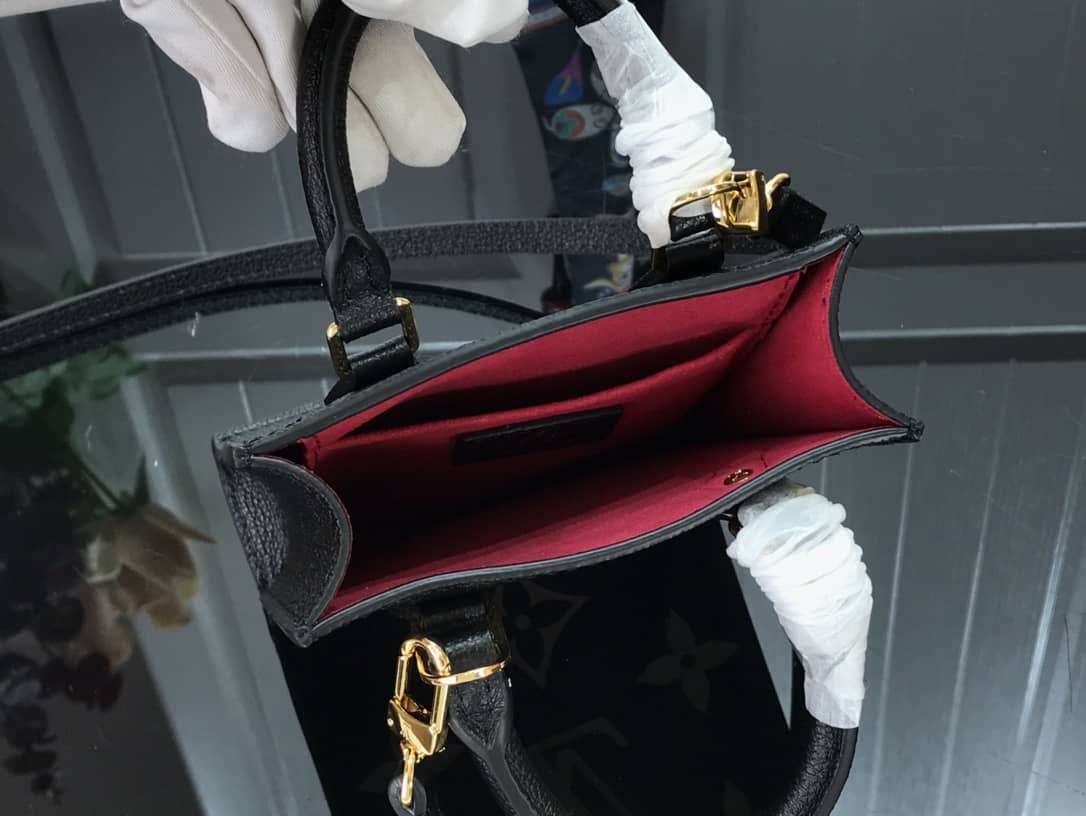 Louis Vuitton Monogram Petit Sac Plat Bag Replica Black M80449