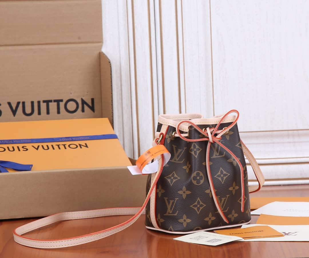 Louis Vuitton Monogram Nano Noe Drawstring Replica Shoulder Bag M41346