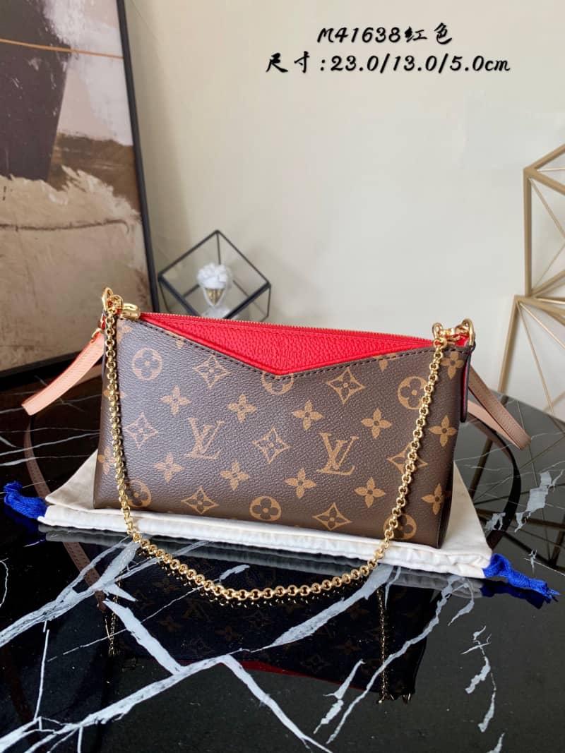 Louis Vuitton Pallas Replica Clutch Monogram 2way Red M41638