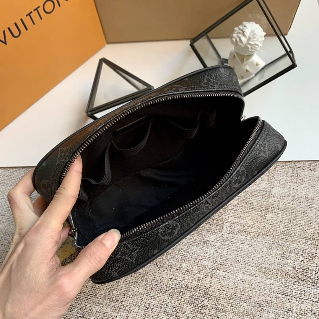Louis Vuitton GM Monogram Eclipse Toiletry Bag Replica M43383