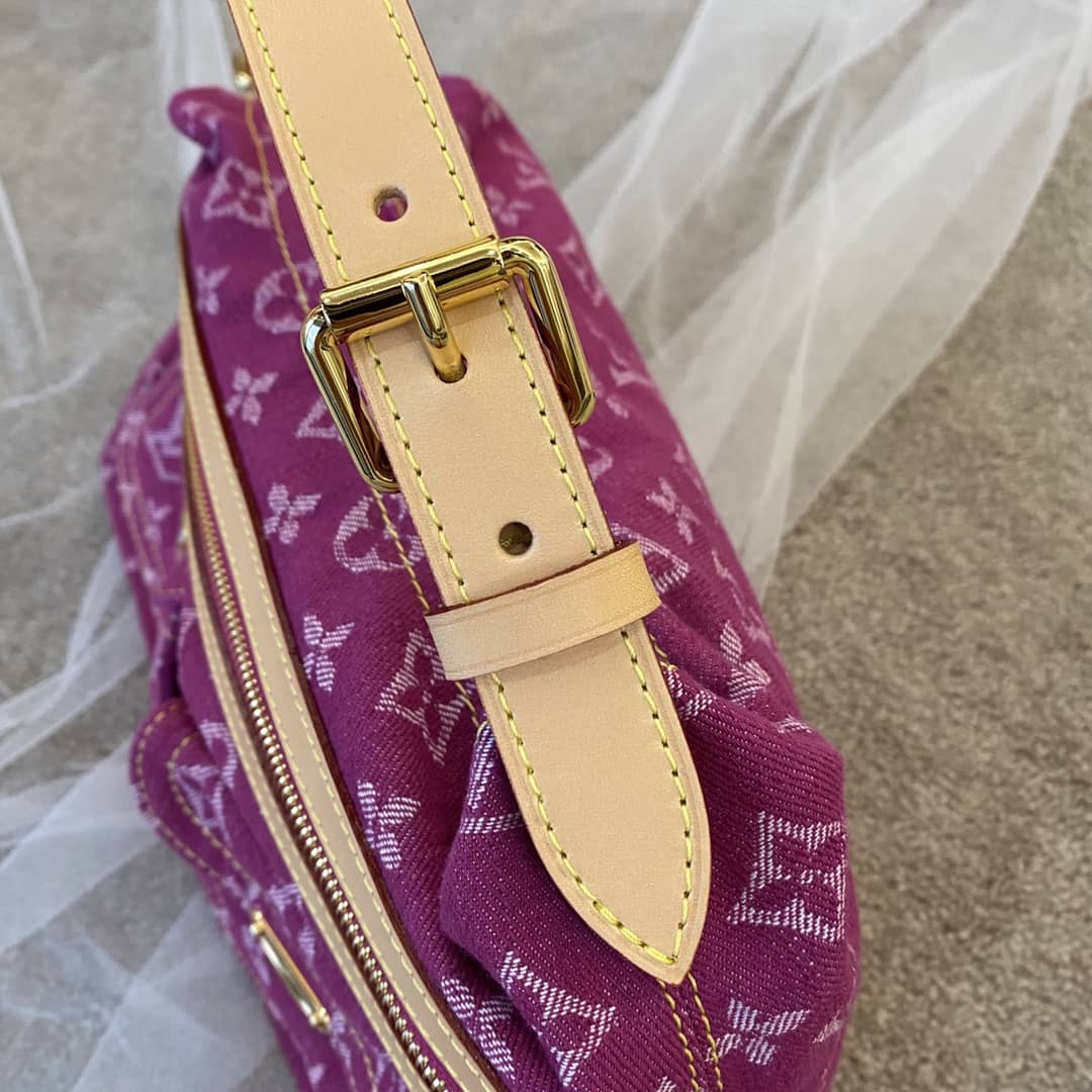 Louis Vuitton Monogram Denim Baggy PM Bag Replica Pink M44464