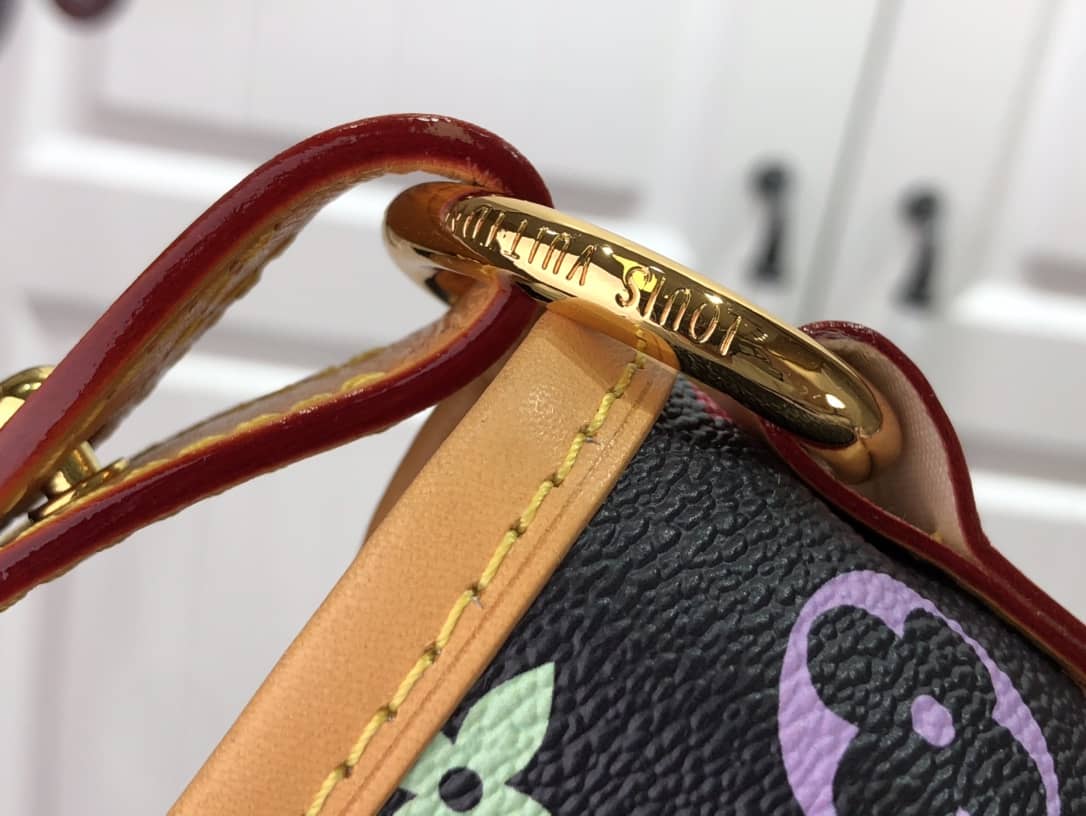 Louis Vuitton Delightful PM Monogram Multicolor Shoulder Bag Replica Black M40352