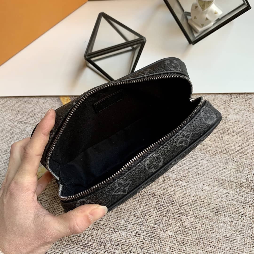 Louis Vuitton Monogram Trousse Toilette Clutch Replica Black M47522