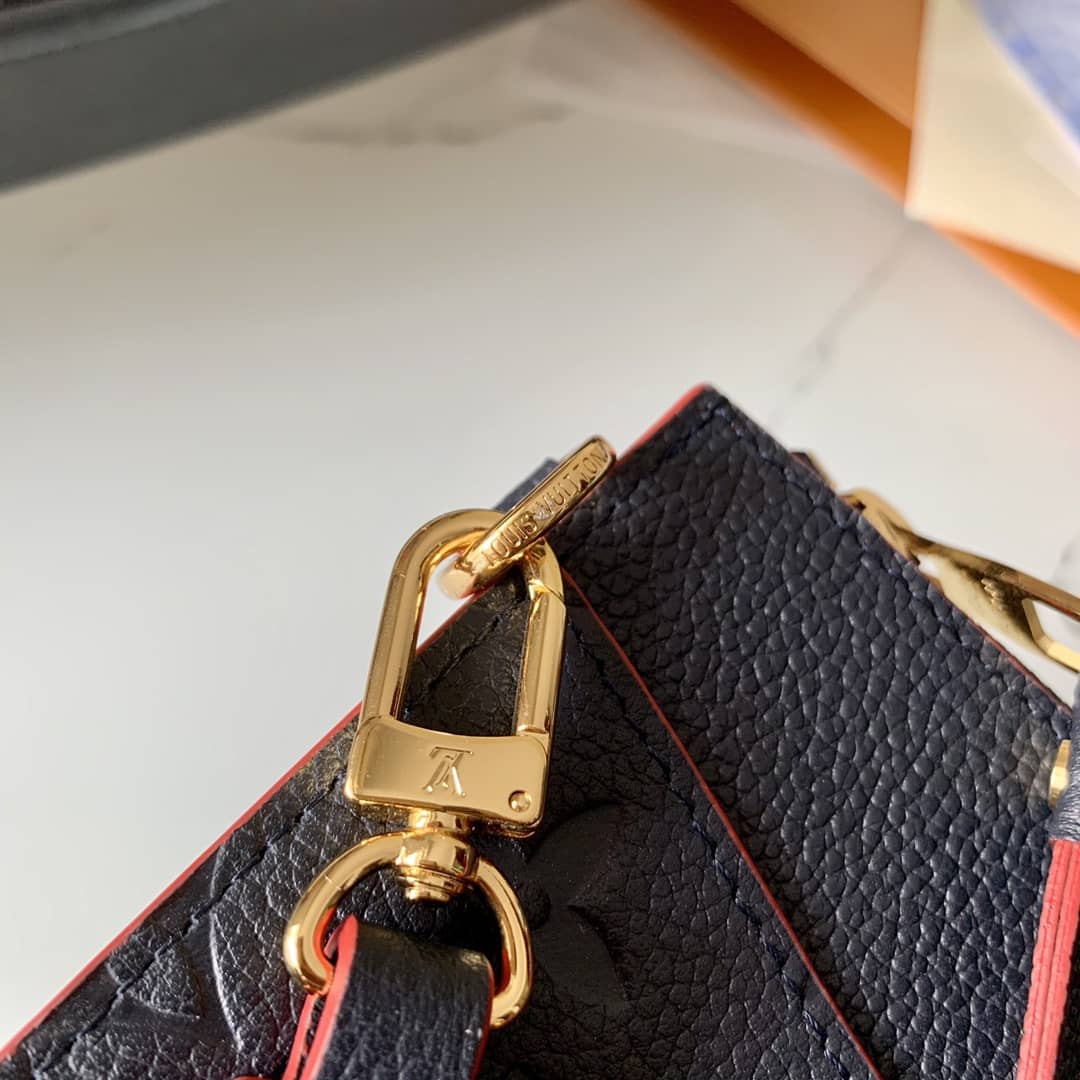 Louis Vuitton Pochette Melanie MM Monogram Empreinte Replica Clutch Blue M68705