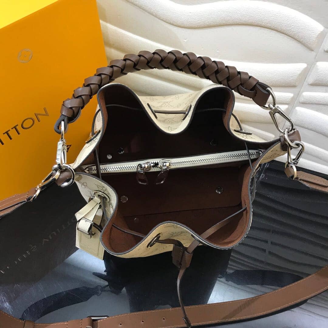 Louis Vuitton Mahina Muria Replica Handbag Beige White M55801