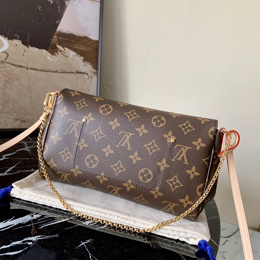 Louis Vuitton Favorite Monogram Canvas MM Replica Bag Brown M40718