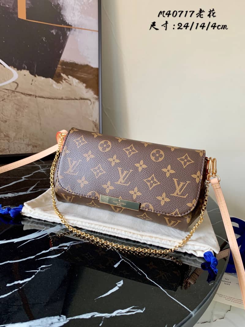 Louis Vuitton Favorite Monogram Canvas MM Replica Bag Brown M40718