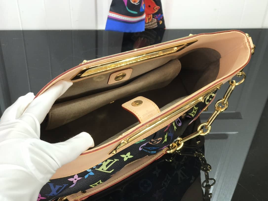 Louis Vuitton Judy MM 2way Monogram Multi-Color Bag Replica Black M40255