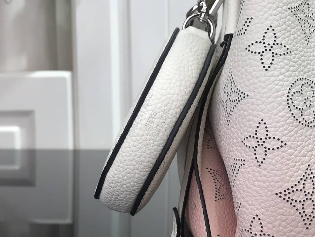 Louis Vuitton Bella Mahina Magnolia Leather Replica Bag White Pink M57068