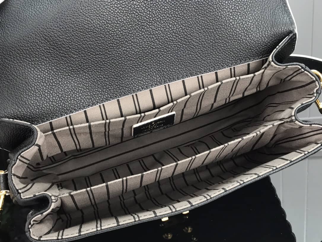 Louis Vuitton Pochette Metis Braided Monogram Empreinte Replica Black M43942