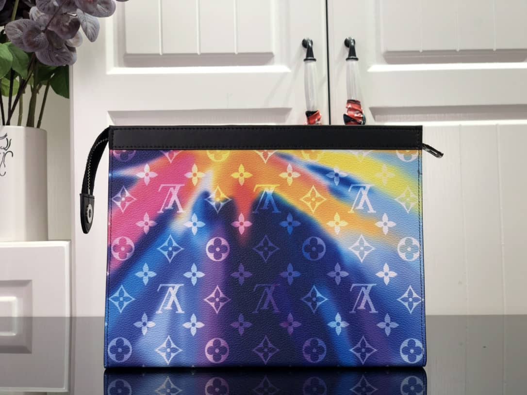 Louis Vuitton Sunset Monogram Multicolor Voyage Replica Pochette Blue M45941