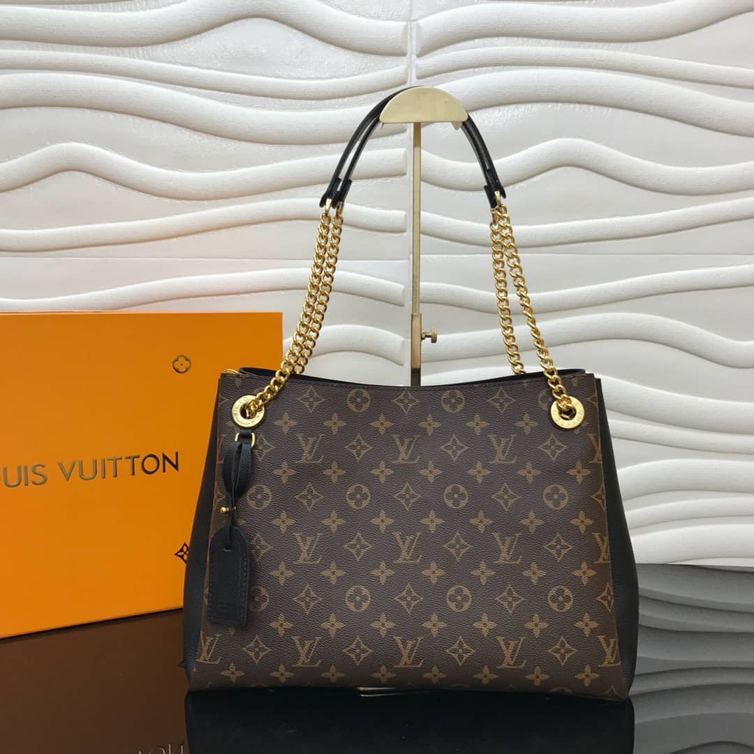Louis Vuitton Surene MM Monogram Chain Shoulder Bag Replica Black M43772