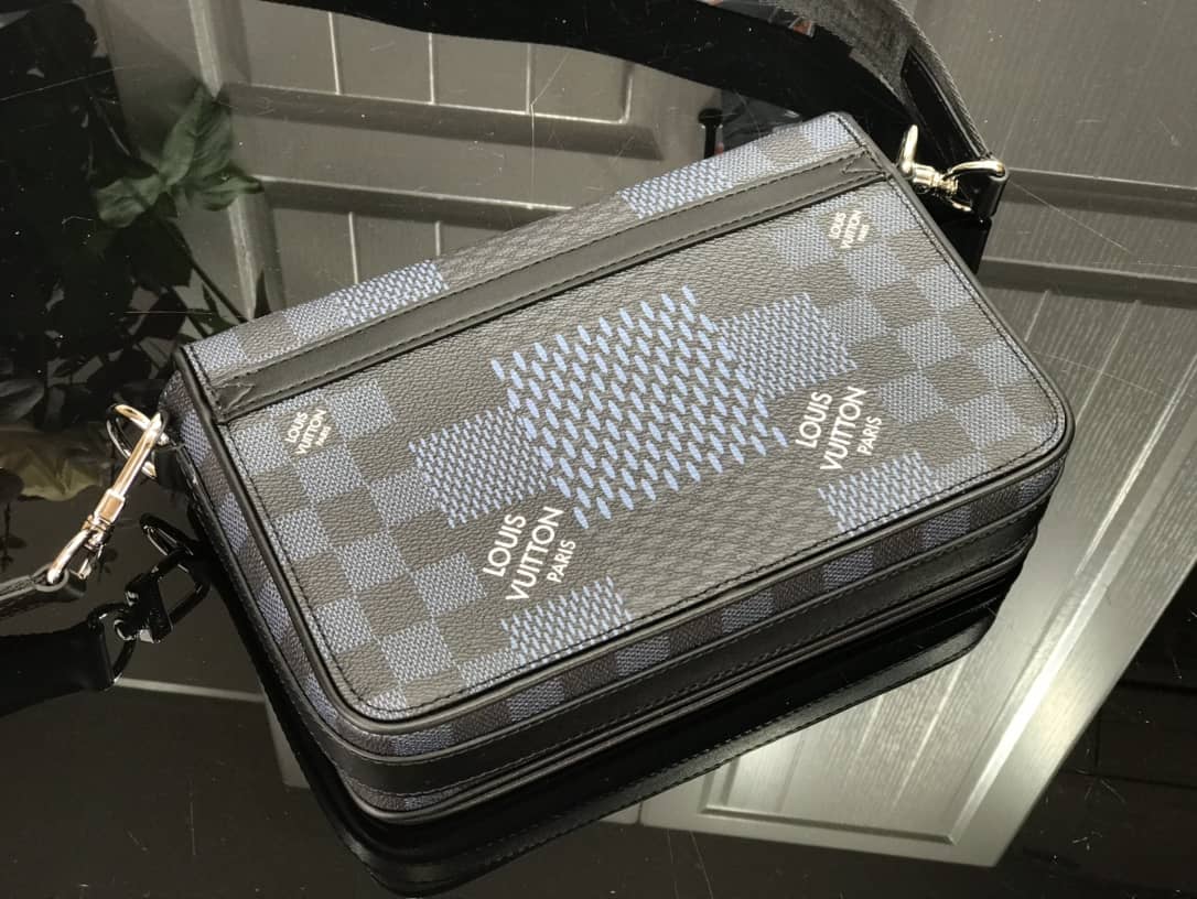 Louis Vuitton Studio Damier Messenger Bag Replica Blue N50013