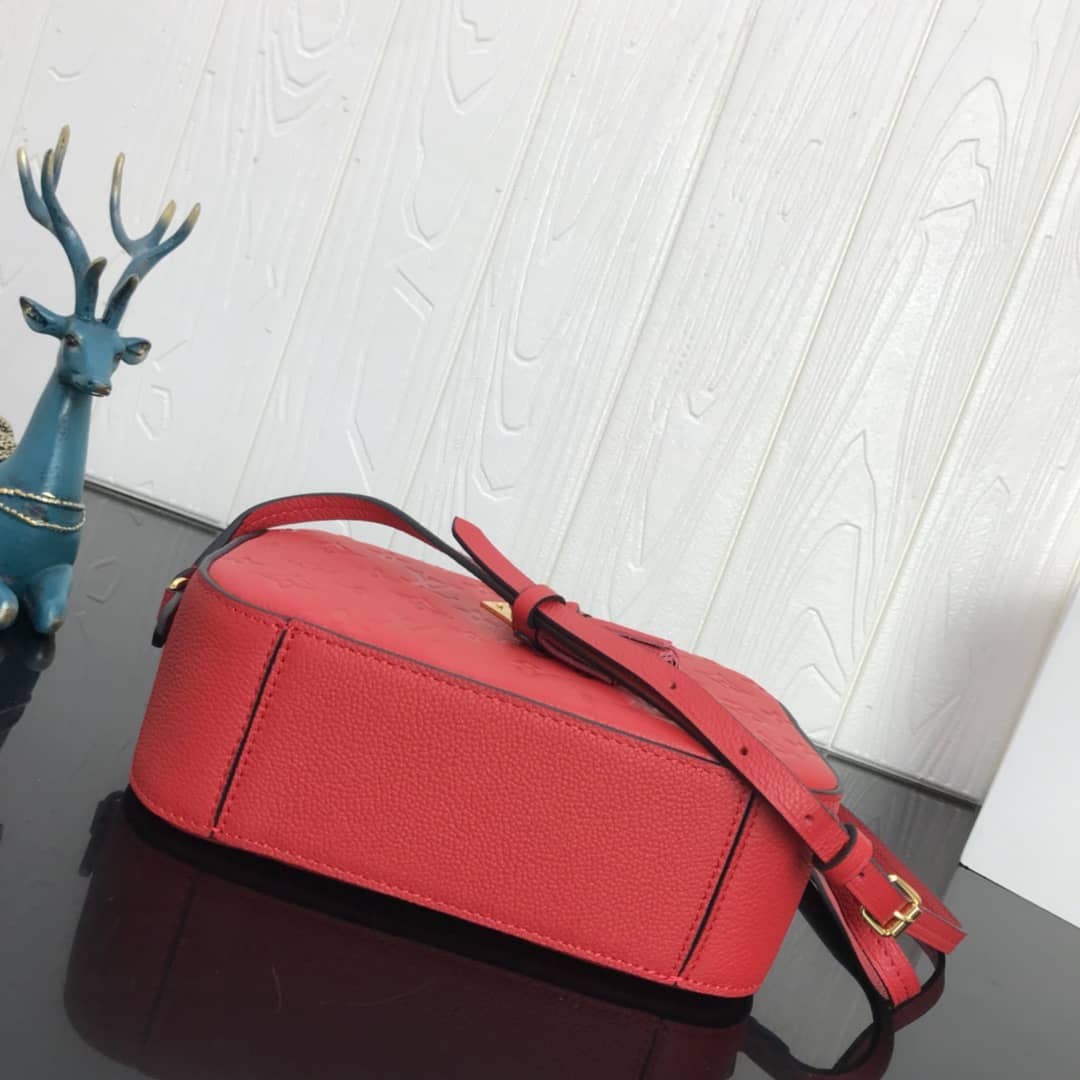 Louis Vuitton Saintonge Monogram Empreinte Replica Bag Red M44593