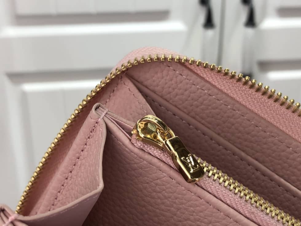 Louis Vuitton Wallet Dupe Zippy Monogram Empreinte Leather Pink M81141