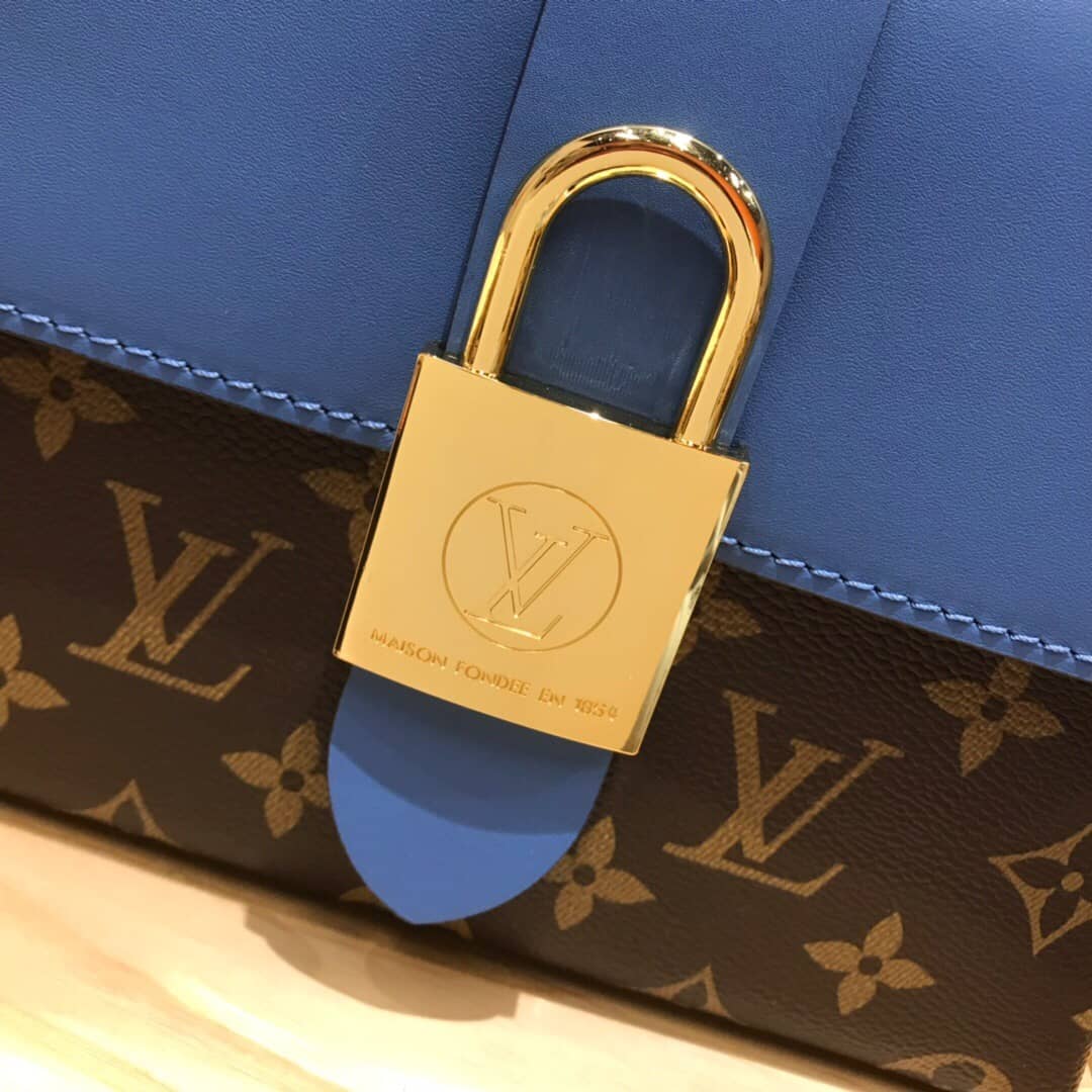 Louis Vuitton Monogram Canvas Locky BB Bag Replica Blue M44321