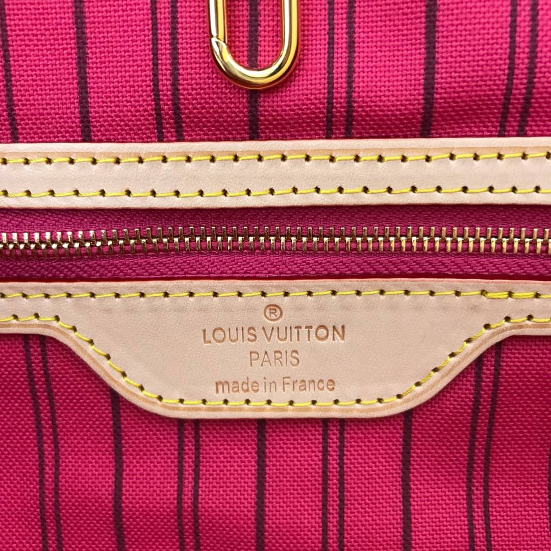 Louis Vuitton Neverfull Dupe Monogram GM Shoulder Bag Replica Pink M40990