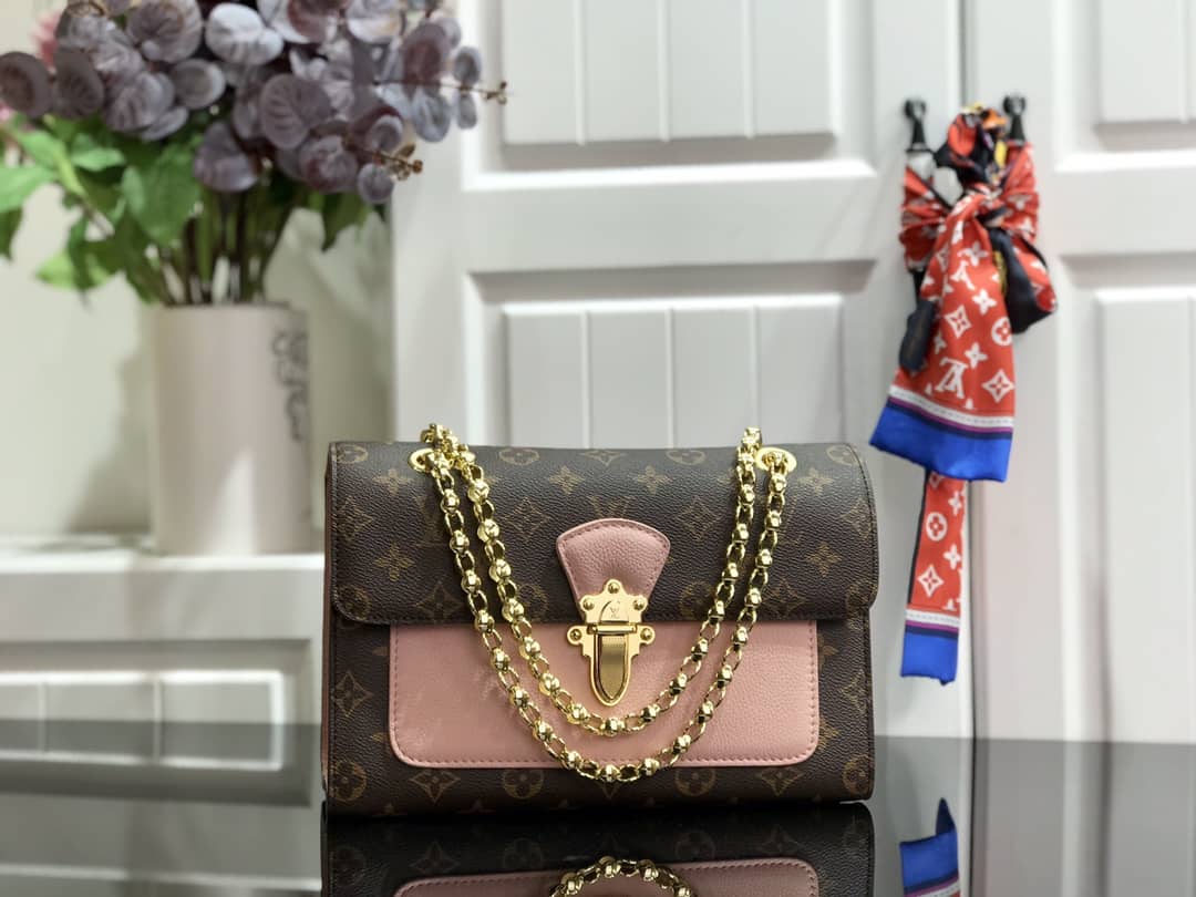 Louis Vuitton Monogram Canvas Victoire Chain Bag Replica Pink M41731