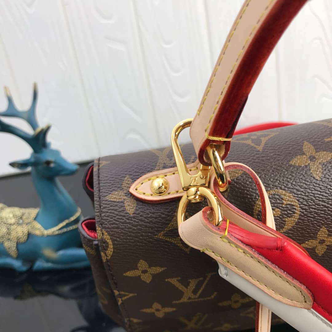 Louis Vuitton Cluny BB Monogram Canvas Shoulder Handbag Replica Red M42738