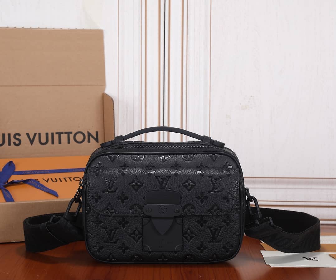 Louis Vuitton S Lock Messenger Bag Replica Black M58489