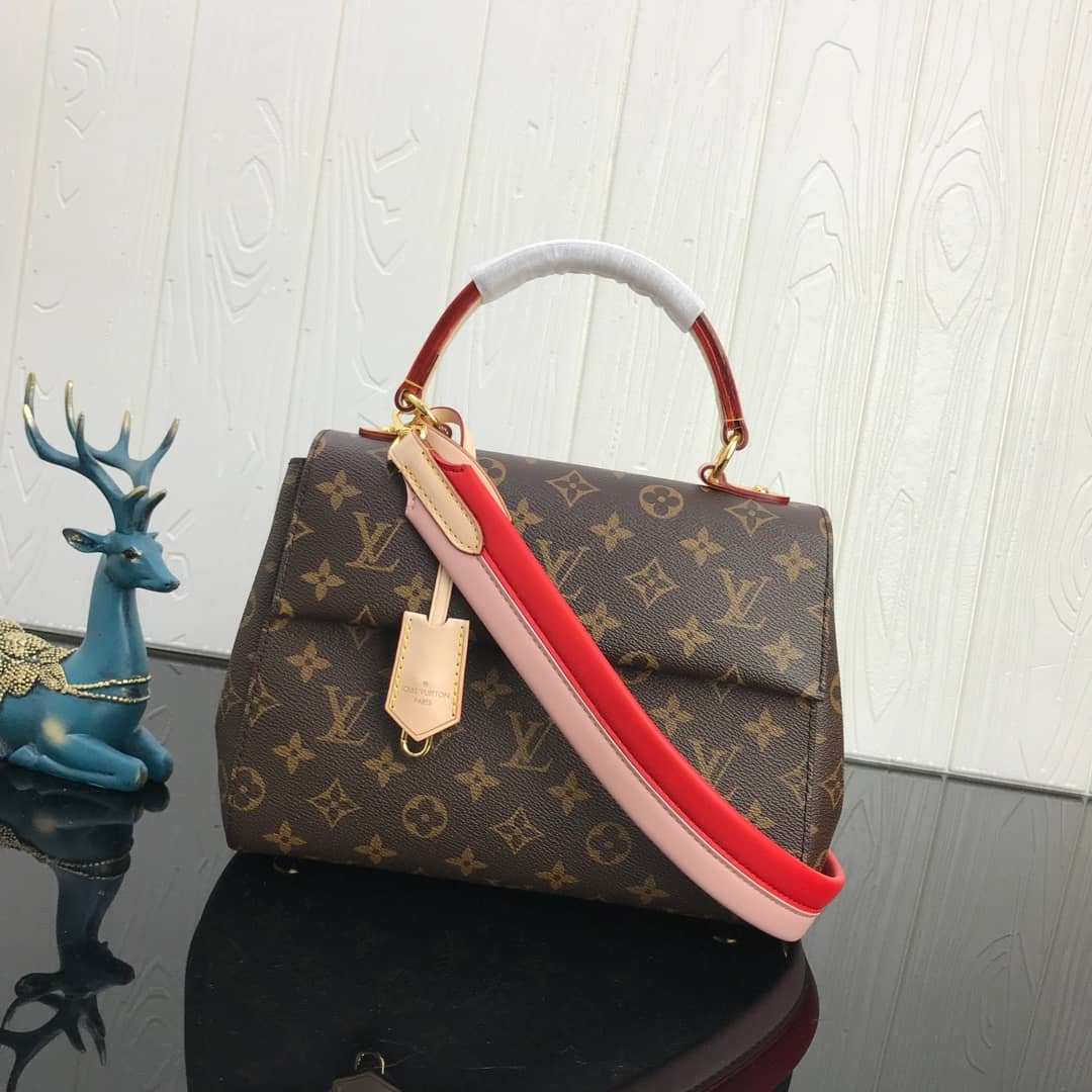 Louis Vuitton Cluny BB Monogram Canvas Shoulder Bag Replica Red M42738