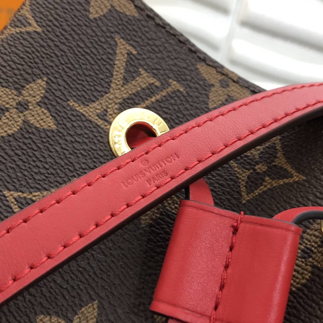 Louis Vuitton Noe Monogram Canvas Replica Bucket Bag Red