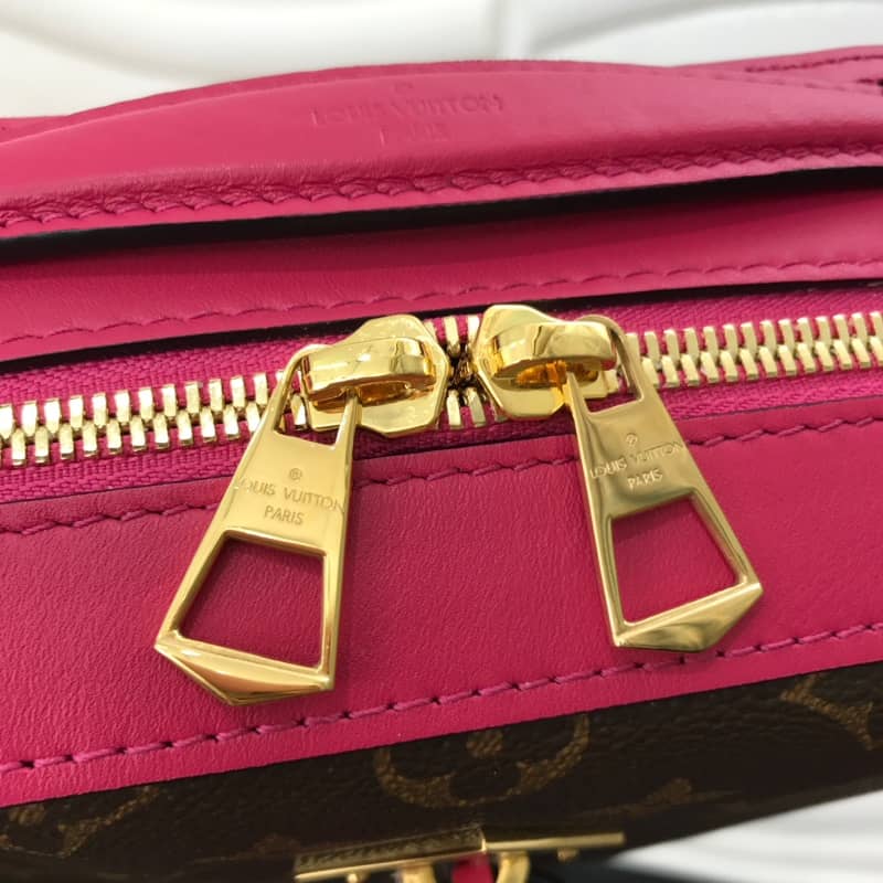 Louis Vuitton Saintonge Monogram Canvas Replica Shoulder Bag Pink Red M43557