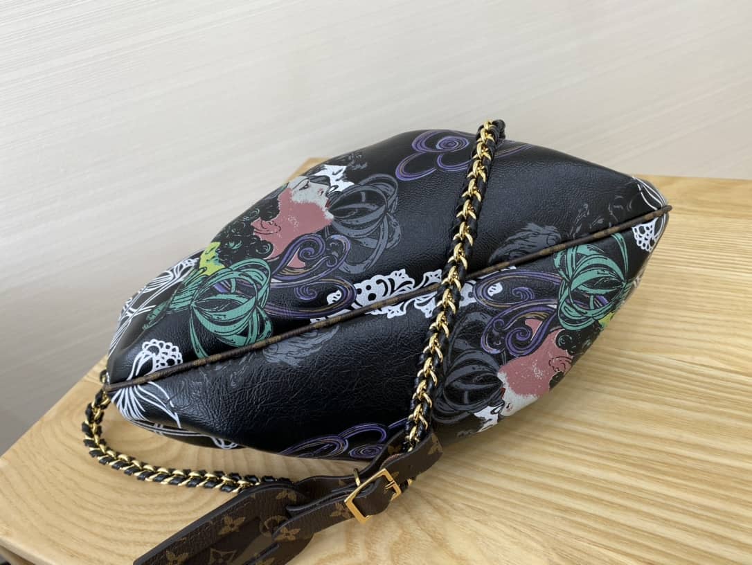 Louis Vuitton Monogram Canvas Boursicot EW Replica Bag Black M45229