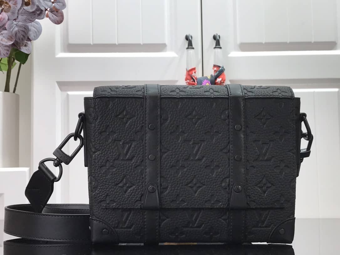 Louis Vuitton Taurillon Monogram Leather Trunk Messenger Bag Replica M57726