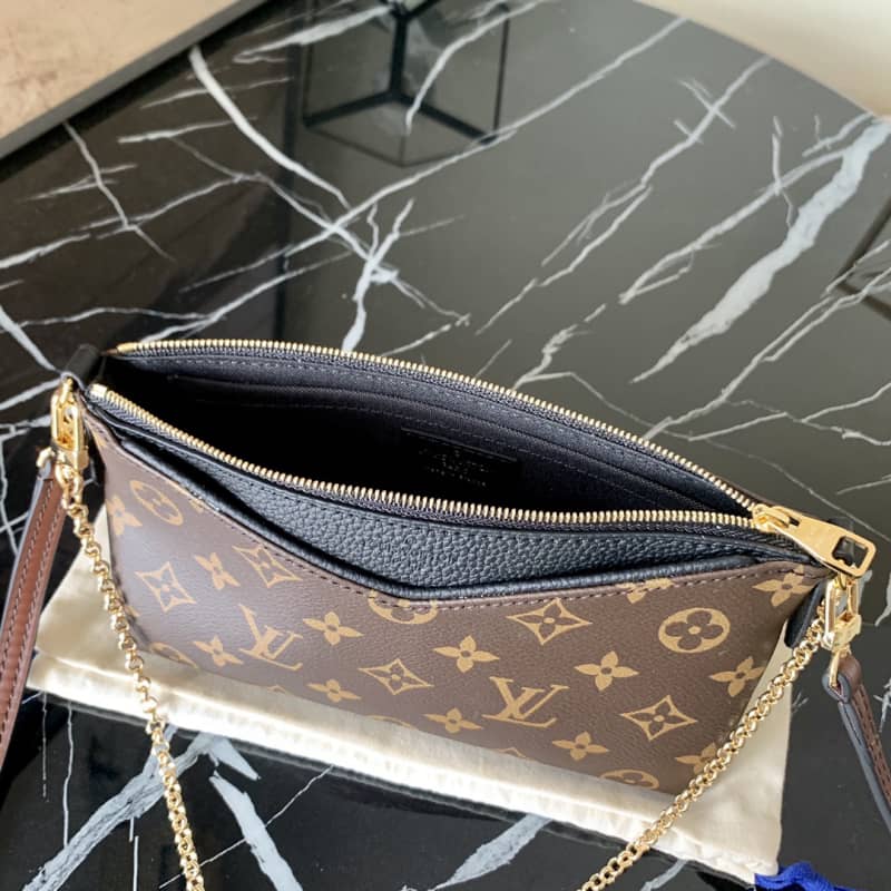Louis Vuitton Pallas Replica Clutch Monogram 2way Black M41638