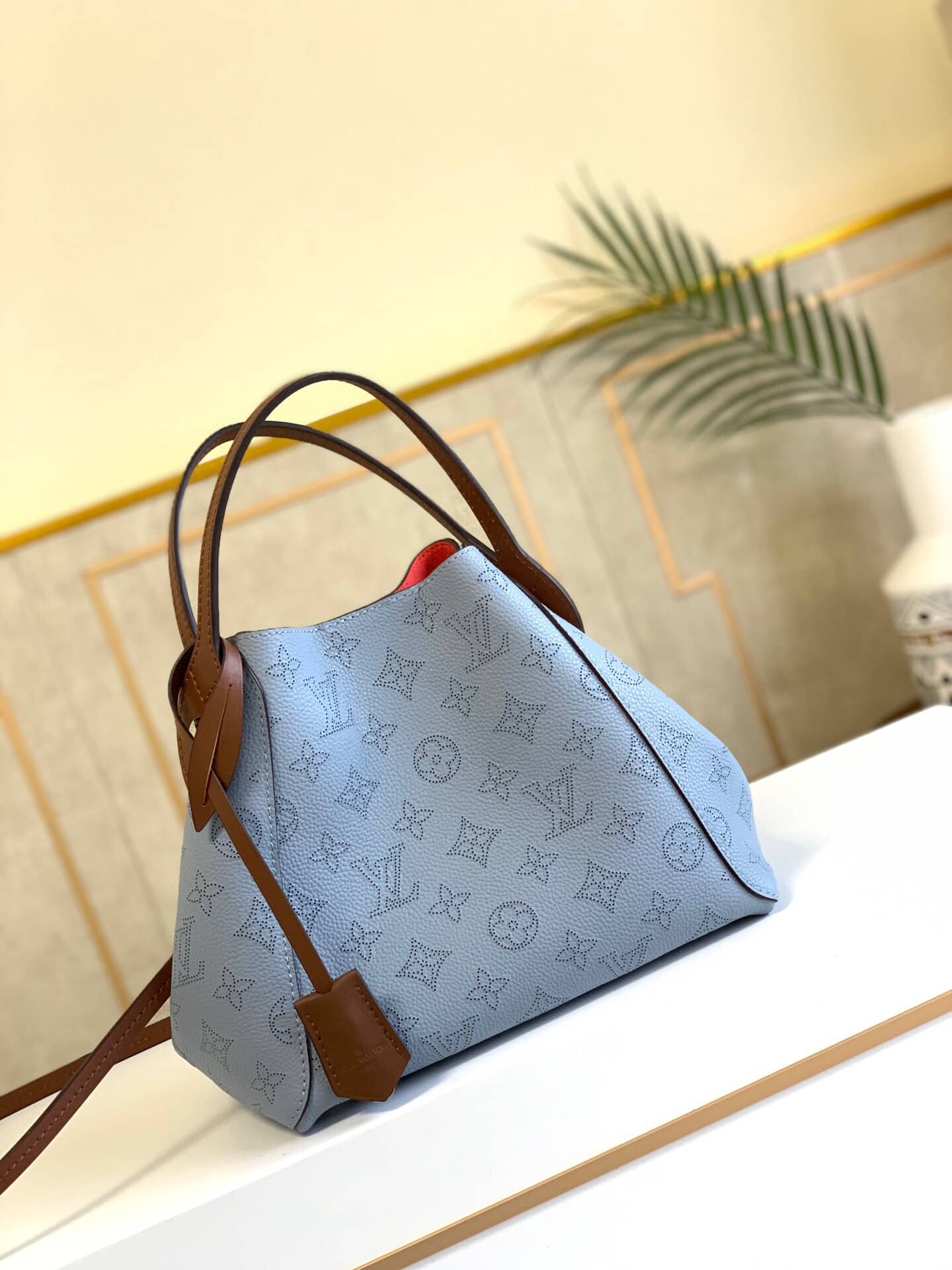 Louis Vuitton Mahina Hina PM Leather Tote Replica Blue M54353