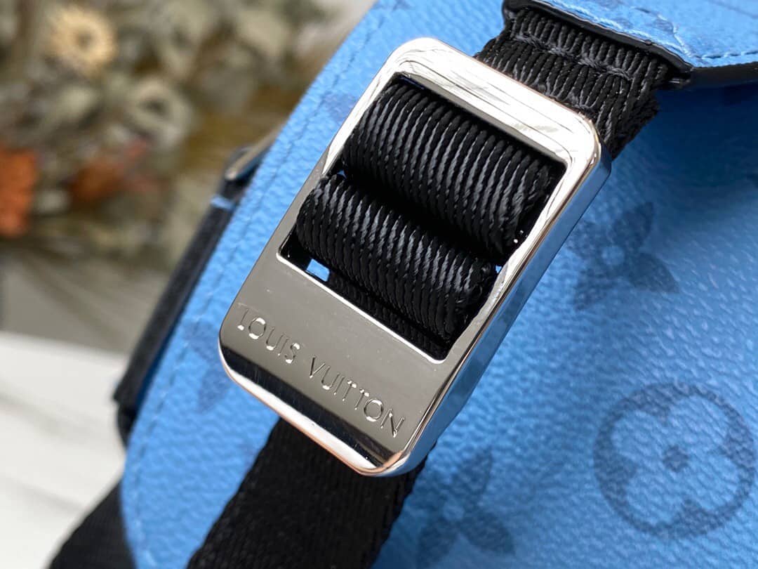 Louis Vuitton Monogram Flap Leather Small Messenger Bag Replica Blue M30745