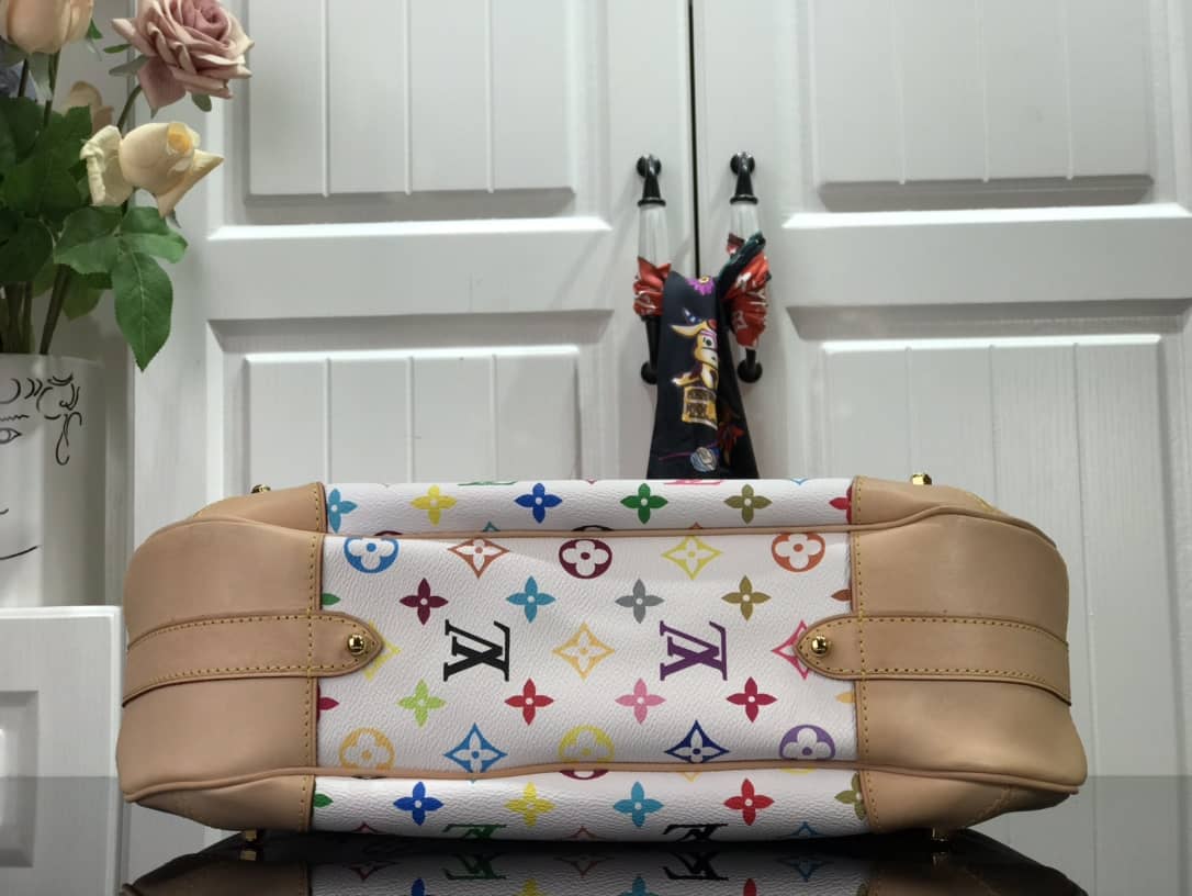 Louis Vuitton Monogram Multi Color Greta Shoulder Bag Replica White M40196
