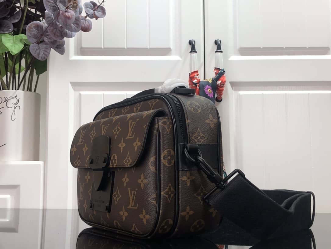 Louis Vuitton Monogram Macassar S Lock Messenger Bag Replica M45863