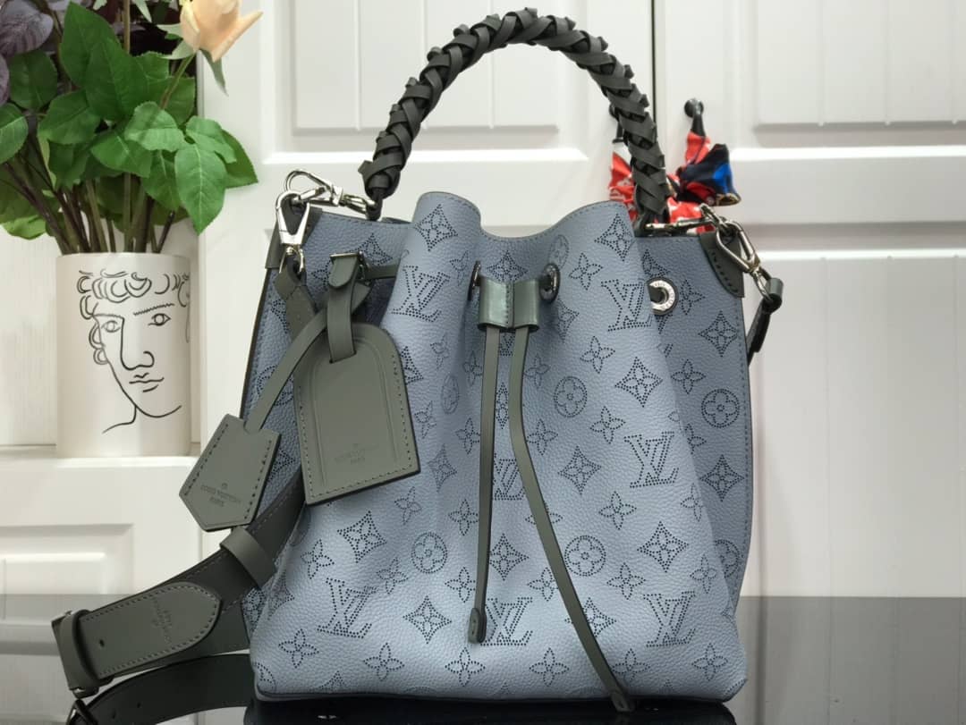 Louis Vuitton Mahina Muria Replica Handbag Blue Gray M55801