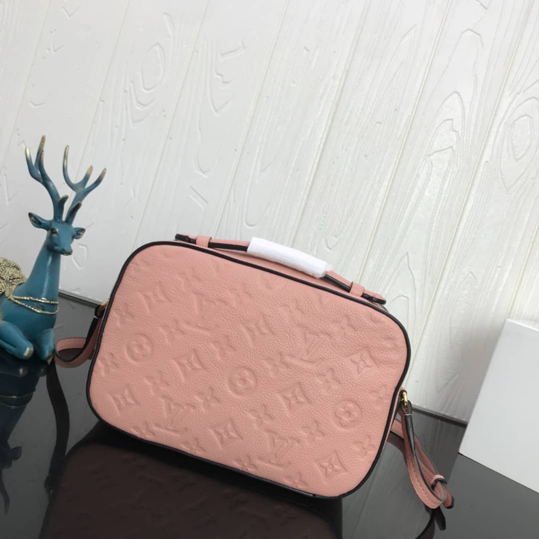 Louis Vuitton Saintonge Monogram Empreinte Replica Bag Pink M44593