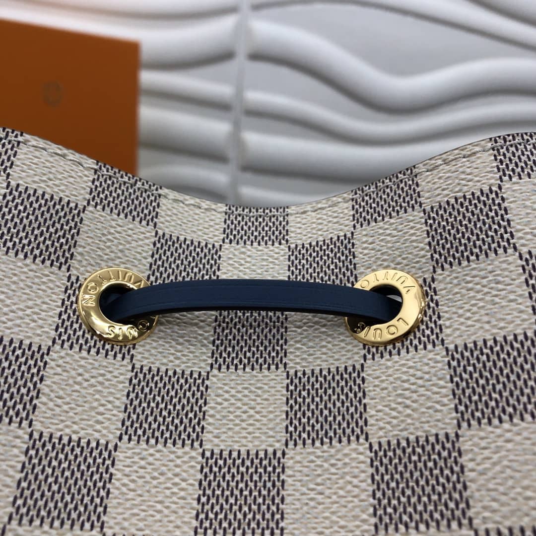 Louis Vuitton Noe Monogram Canvas Replica Bucket Bag Beige Blue