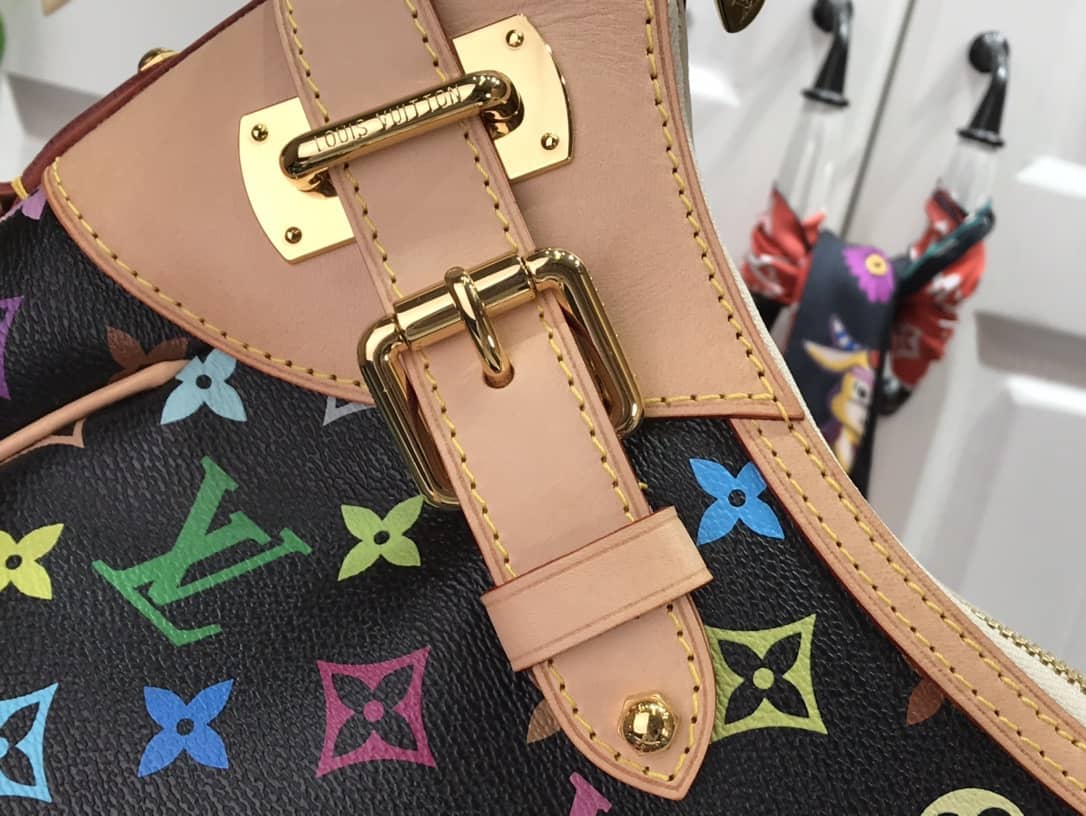 Louis Vuitton Monogram Multi Color Greta Shoulder Bag Replica Black M40196