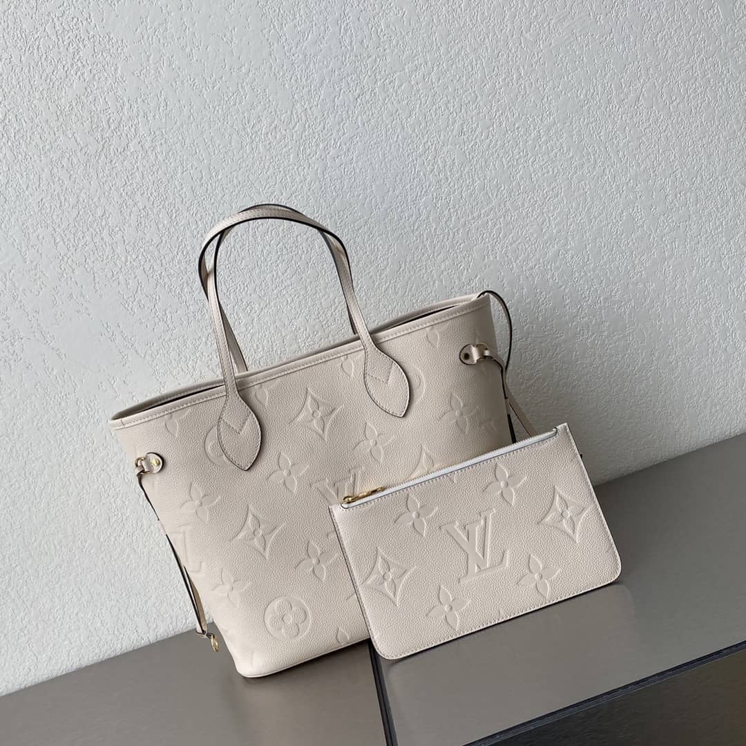 Louis Vuitton Neverfull Dupe MM Monogram Empreinte Leather Bag M45685