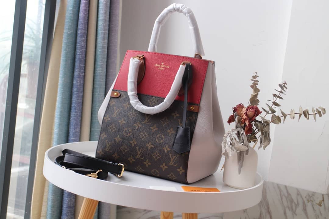 Louis Vuitton Monogram Fold MM 2way Tote Replica Red M45409