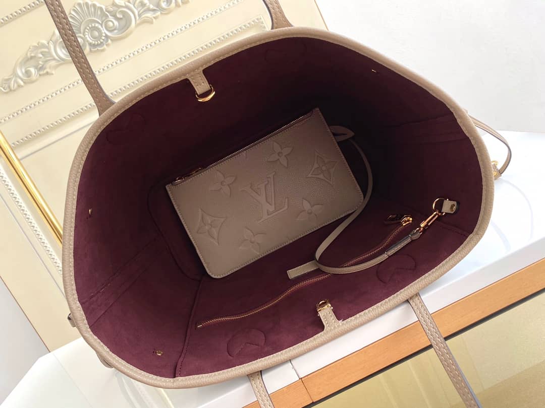 Louis Vuitton Monogram Empreinte Neverfull MM Brown M45685 Replica Tote