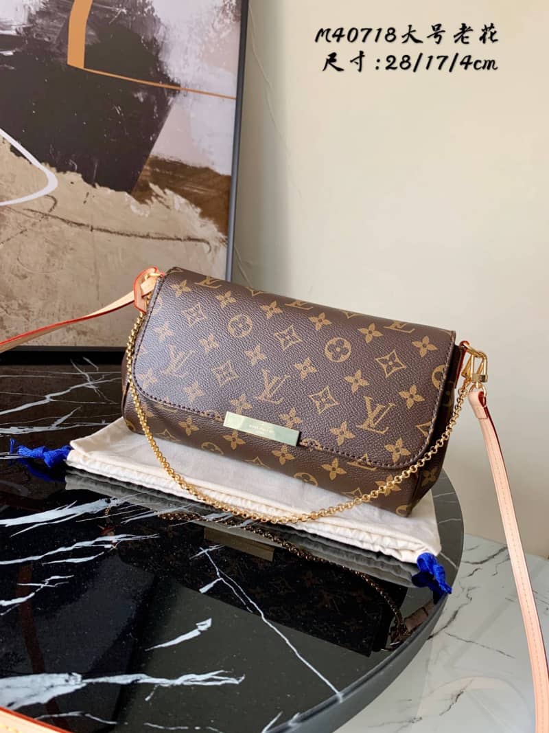Louis Vuitton Favorite Monogram Canvas MM Replica Bag Brown M40718