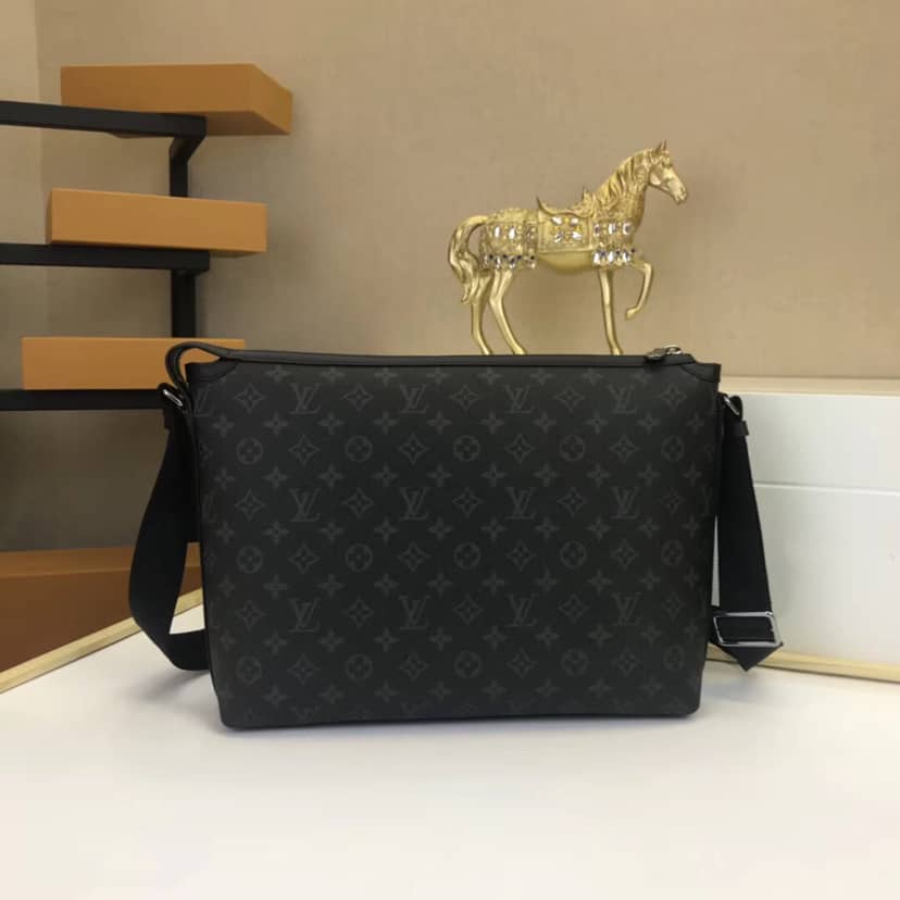 Louis Vuitton Odyssey Monogram Eclipse MM Messenger Bag Replica M44224