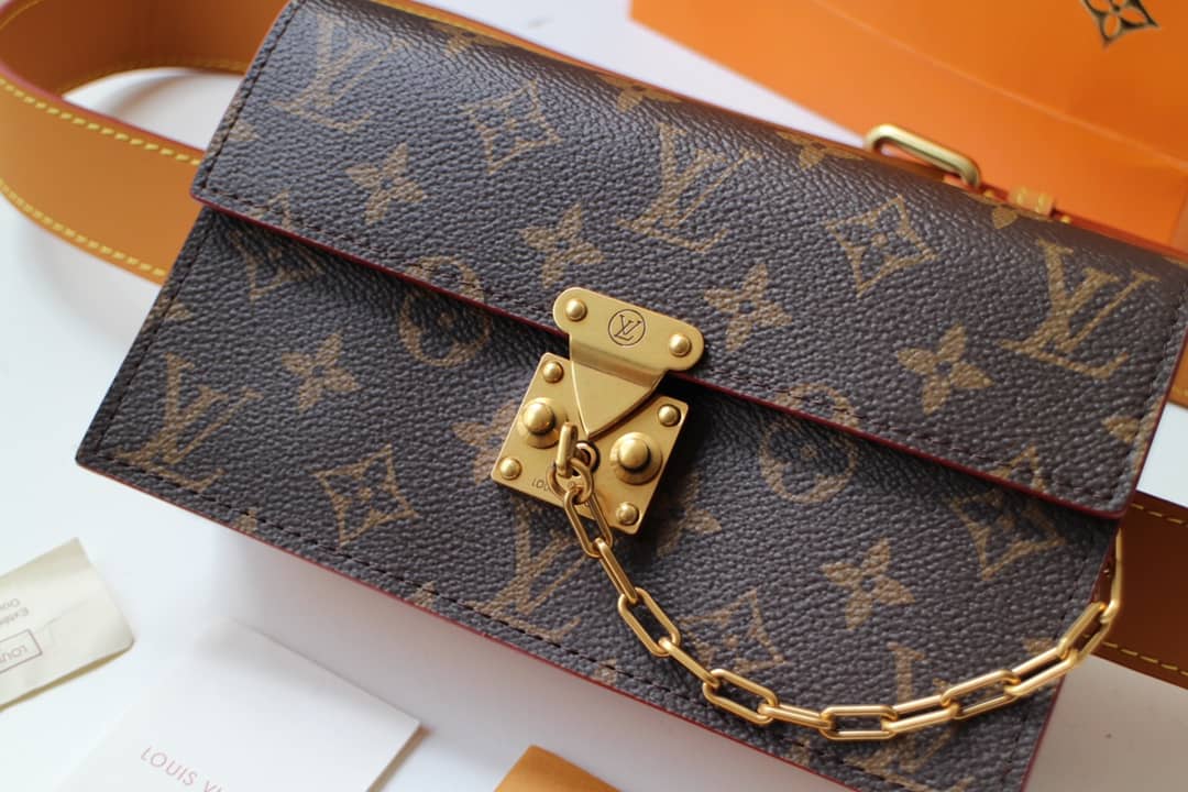 Louis Vuitton Monogram S Lock PM Replica Belt Bag M44667